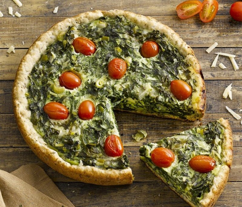 🥇Tarta vegana de espinacas y tomates Cultura Vegana